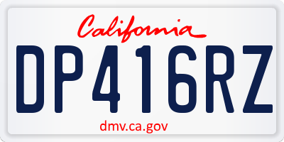 CA license plate DP416RZ