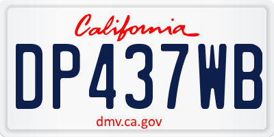 CA license plate DP437WB