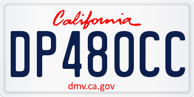 CA license plate DP480CC