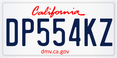 CA license plate DP554KZ