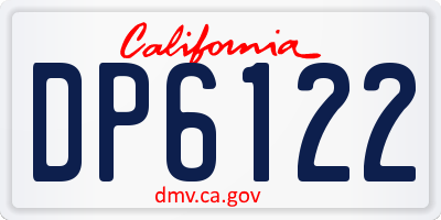 CA license plate DP6122