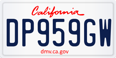 CA license plate DP959GW