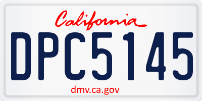 CA license plate DPC5145