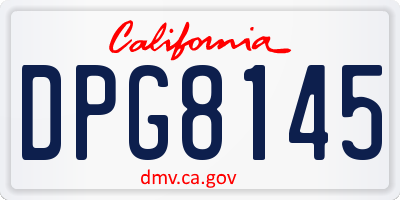 CA license plate DPG8145