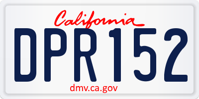 CA license plate DPR152