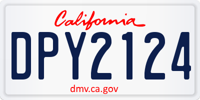 CA license plate DPY2124