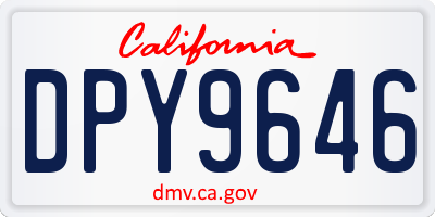 CA license plate DPY9646