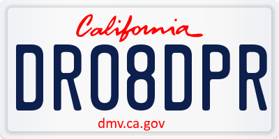 CA license plate DR08DPR