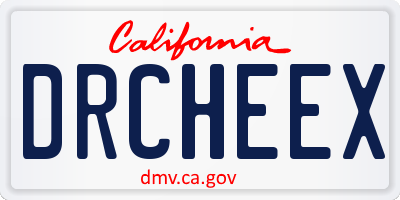 CA license plate DRCHEEX