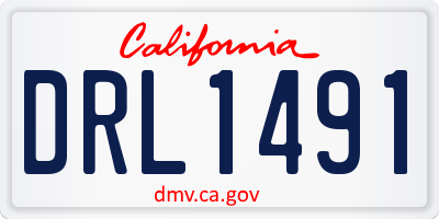 CA license plate DRL1491