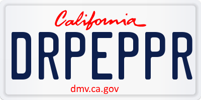 CA license plate DRPEPPR