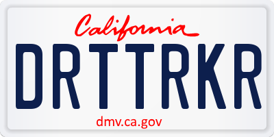 CA license plate DRTTRKR