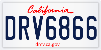 CA license plate DRV6866