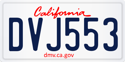 CA license plate DVJ553