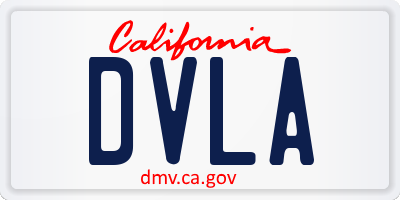 CA license plate DVLA