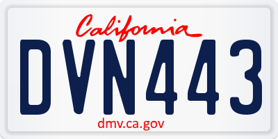 CA license plate DVN443