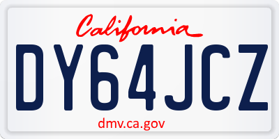 CA license plate DY64JCZ