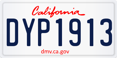 CA license plate DYP1913