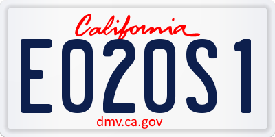 CA license plate E020S1