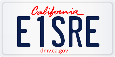 CA license plate E1SRE