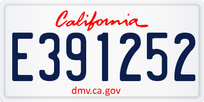 CA license plate E391252