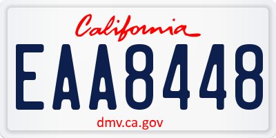 CA license plate EAA8448