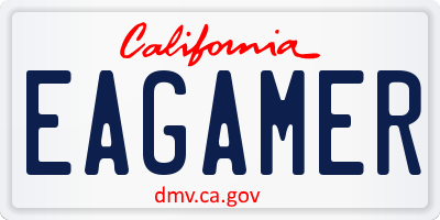 CA license plate EAGAMER