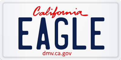 CA license plate EAGLE