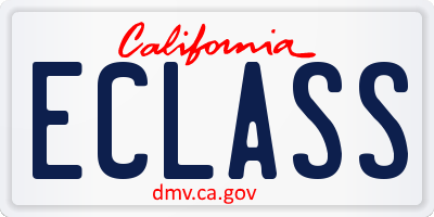 CA license plate ECLASS