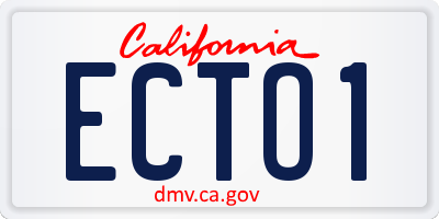 CA license plate ECTO1