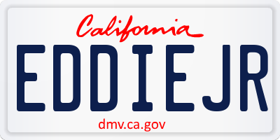 CA license plate EDDIEJR