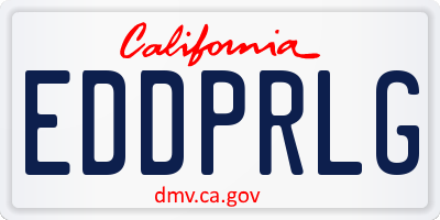 CA license plate EDDPRLG