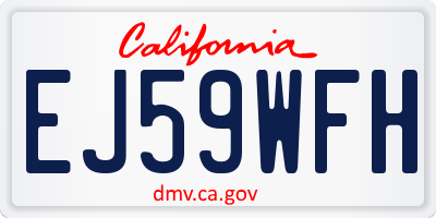 CA license plate EJ59WFH