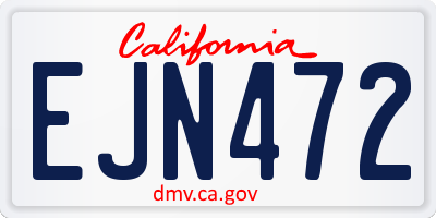 CA license plate EJN472