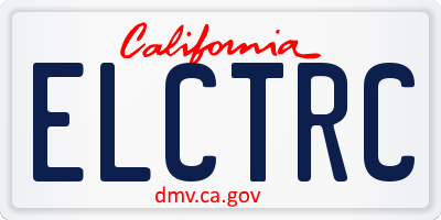 CA license plate ELCTRC