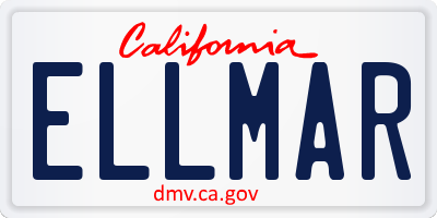 CA license plate ELLMAR