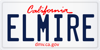 CA license plate ELMIRE