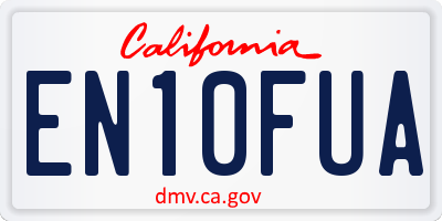 CA license plate EN10FUA