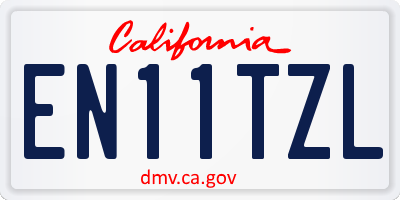 CA license plate EN11TZL