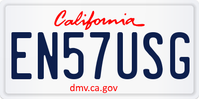 CA license plate EN57USG