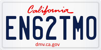 CA license plate EN62TMO