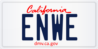 CA license plate ENWE