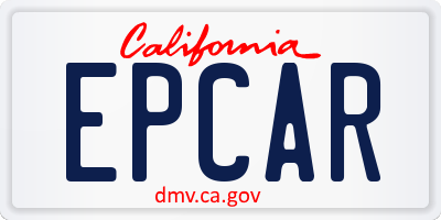 CA license plate EPCAR