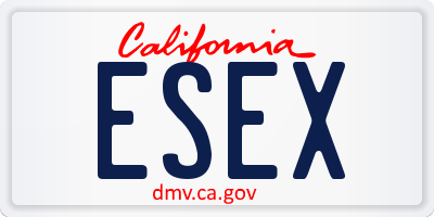 CA license plate ESEX