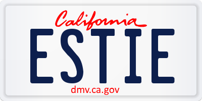 CA license plate ESTIE