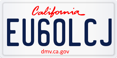 CA license plate EU60LCJ