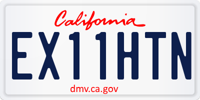 CA license plate EX11HTN