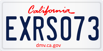 CA license plate EXRS073