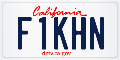 CA license plate F1KHN