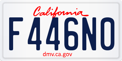 CA license plate F446N0